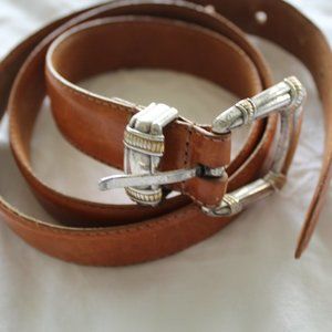 Fossil Brown Leather Women's Belt Sz Large